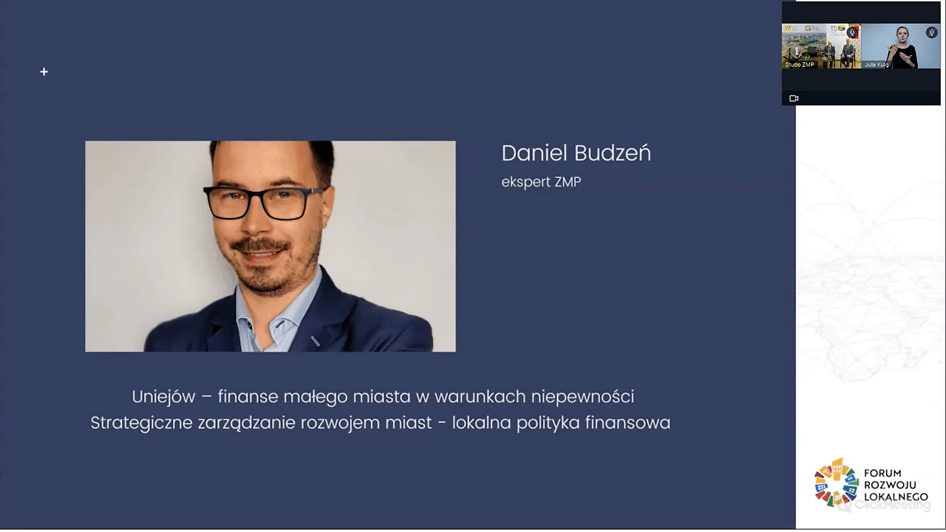 Udział dr. Daniela Budzenia w Forum Rozwoju Lokalnego 