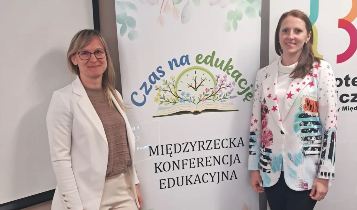 Wystąpienie studentek IV roku PPIW podczas I Międzyrzeckiej Konferencji Edukacyjnej "Czas na edukację"