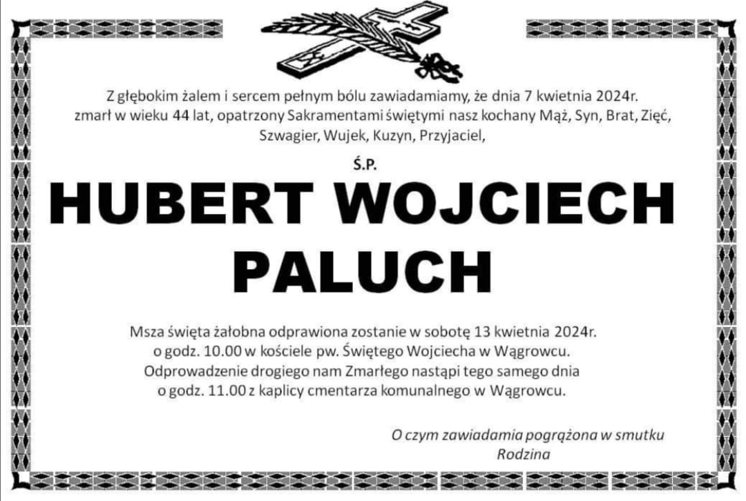 Ś.P. dr Hubert Wojciech Paluch, DPH, MBA, MSc Rektor GSW Milenium w latach 2013-2019