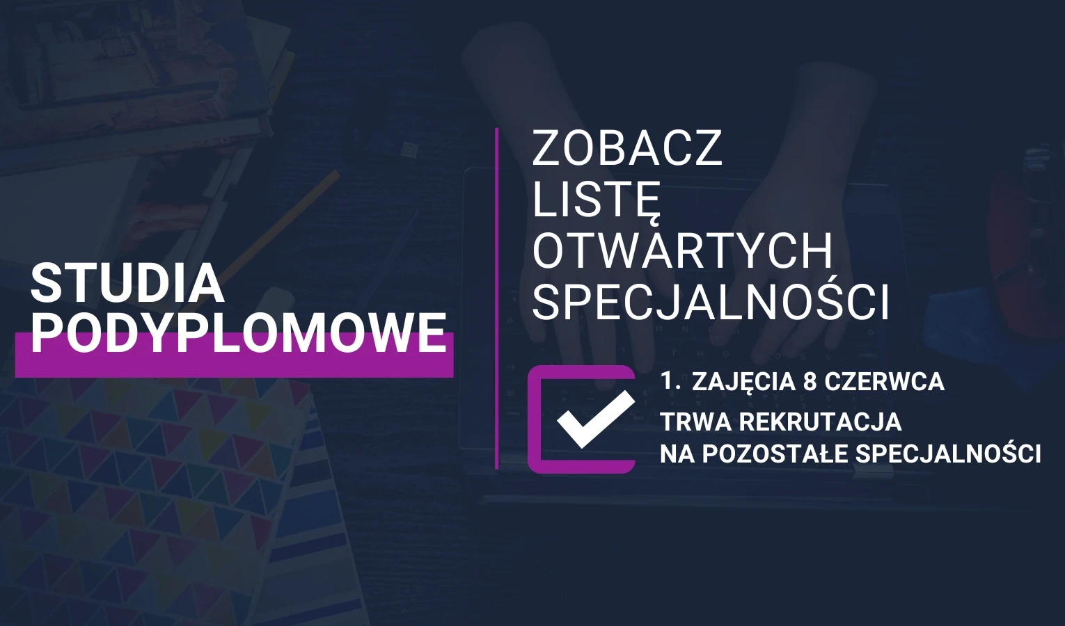 Lista otwartych specjalności na studiach podyplomowych - rekrutacja wiosna 2024