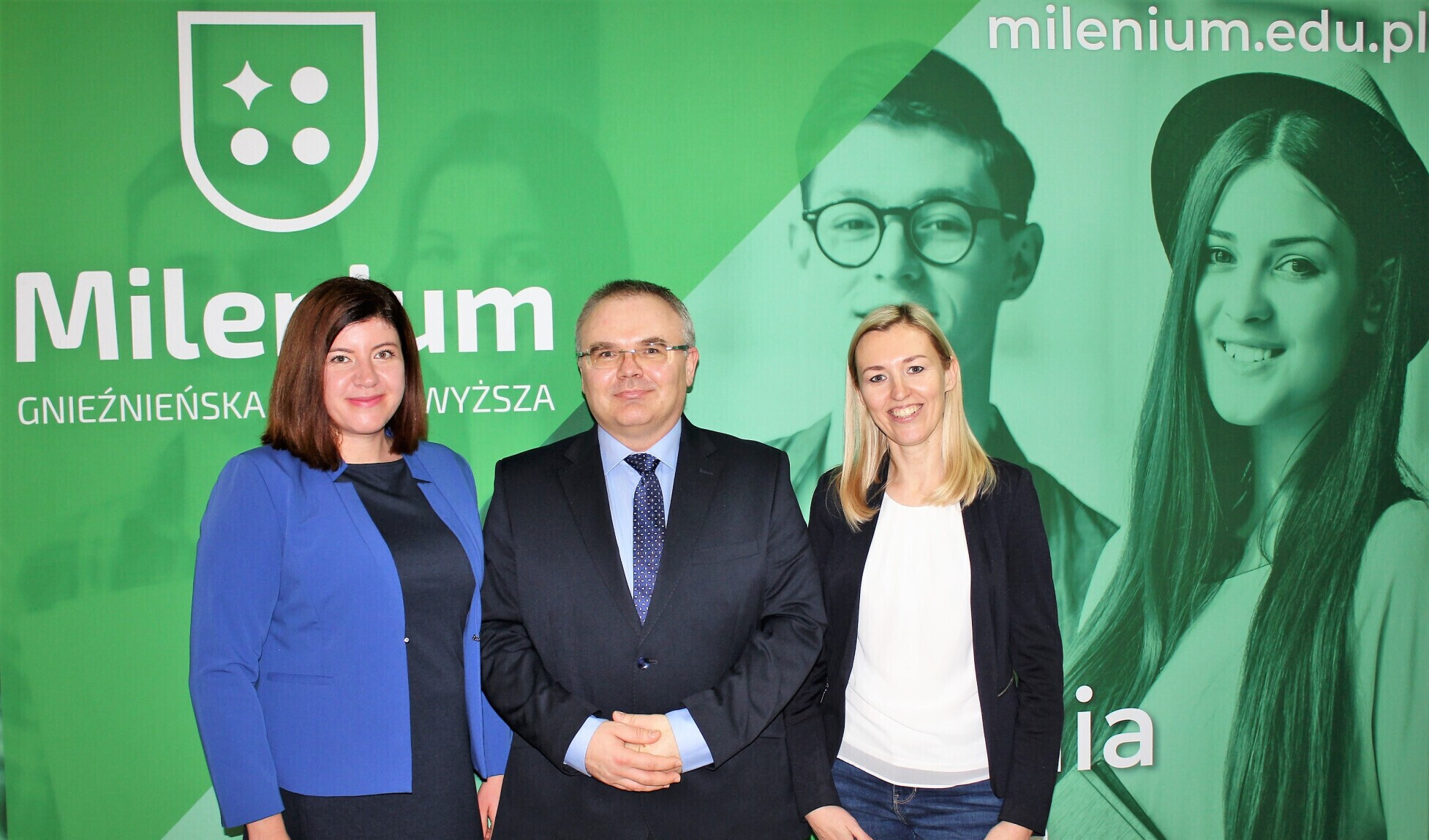 dr Joanna Flicińska-Turkiewicz, dr Anna Bęczkowska i dr Radosław Skrobackie GSW Milenium Wykładowcy Konferencja